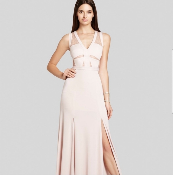 BCBG Blush Pink Christy Lace Inserted dress 0 - Picture 2 of 5